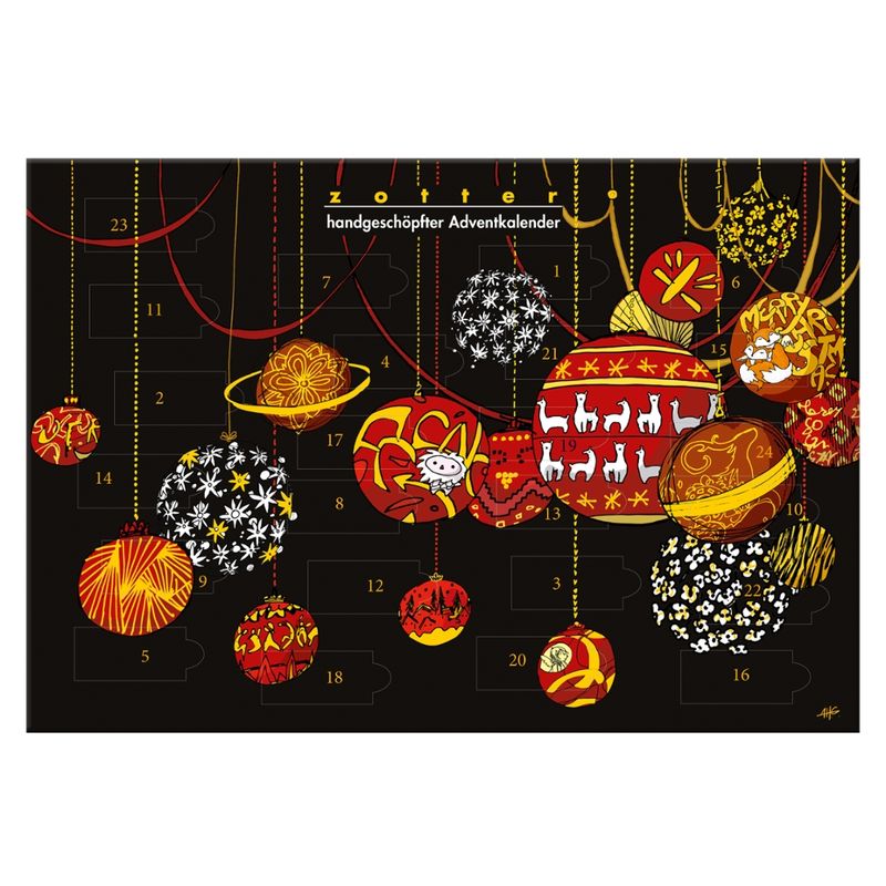 Zotter Schokolade Adventkalender handgeschöpft - Produktbild