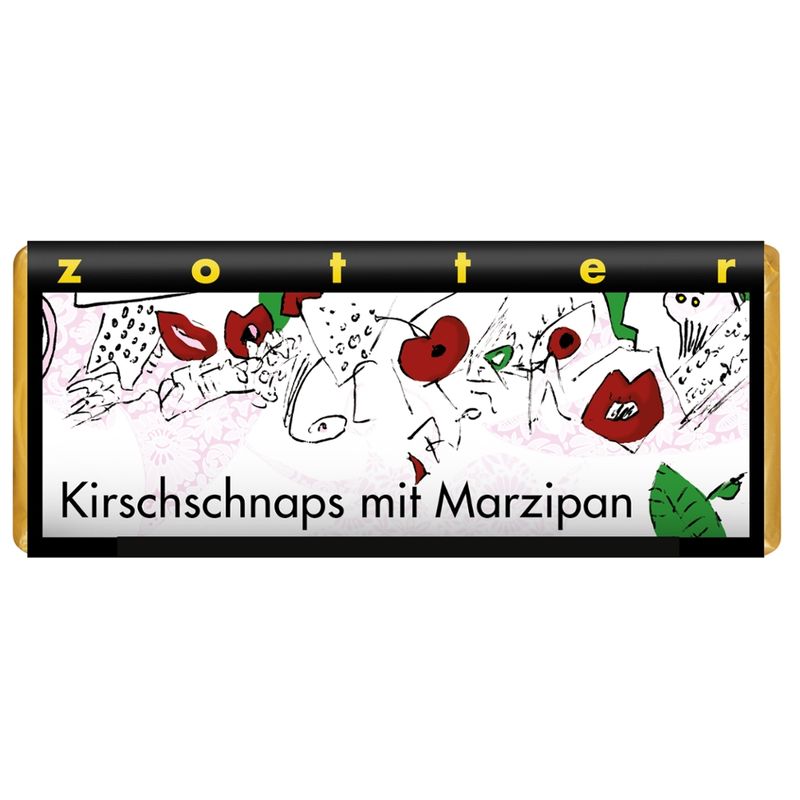 Zotter Schokolade Kirschschnaps mit Marzipan (++) - Produktbild