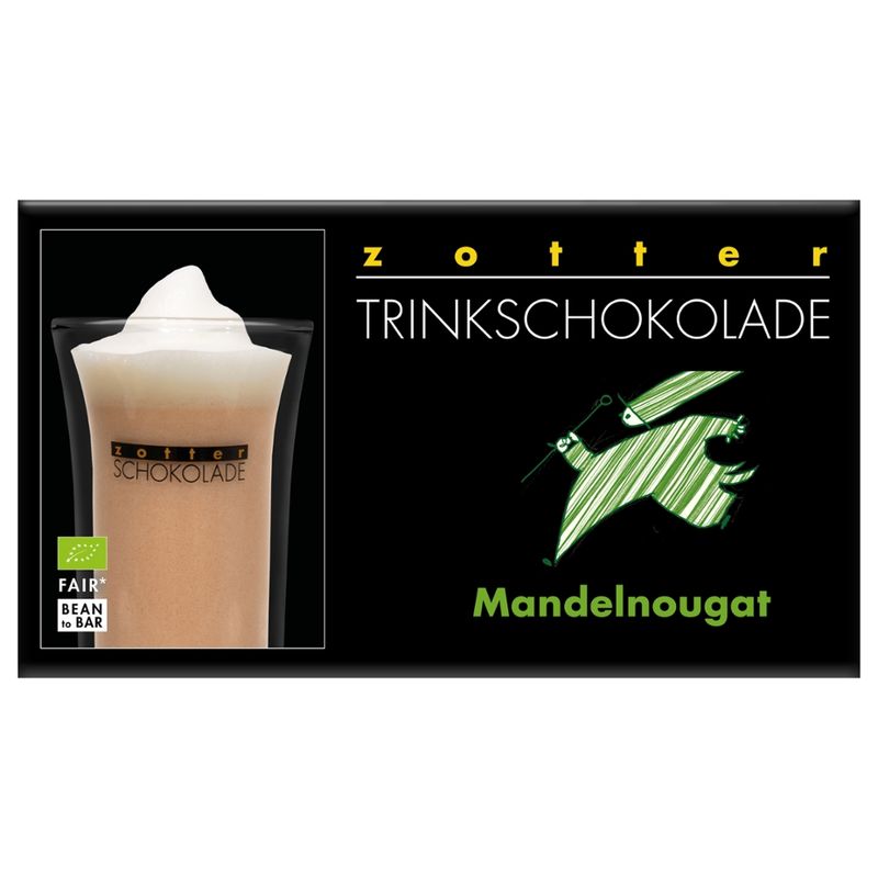 Zotter Schokolade Trinkschokolade Mandelnougat - Produktbild