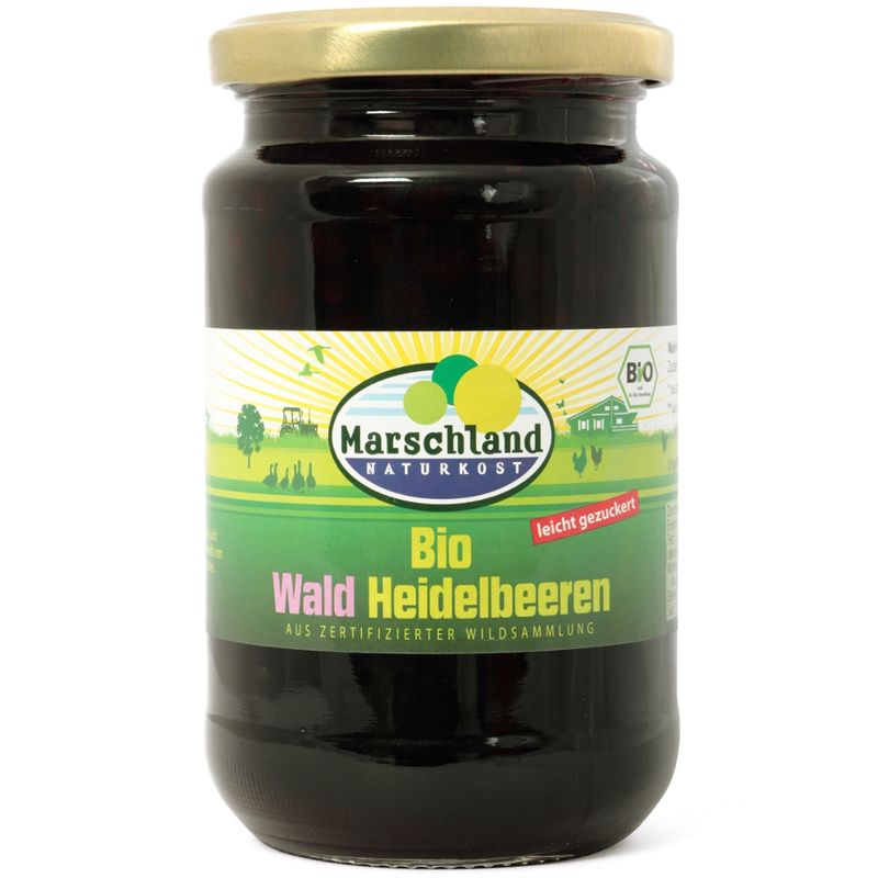 Marschland  Bio-Waldheidelbeeren 370 ml Gl. MARSCHLAND - Produktbild