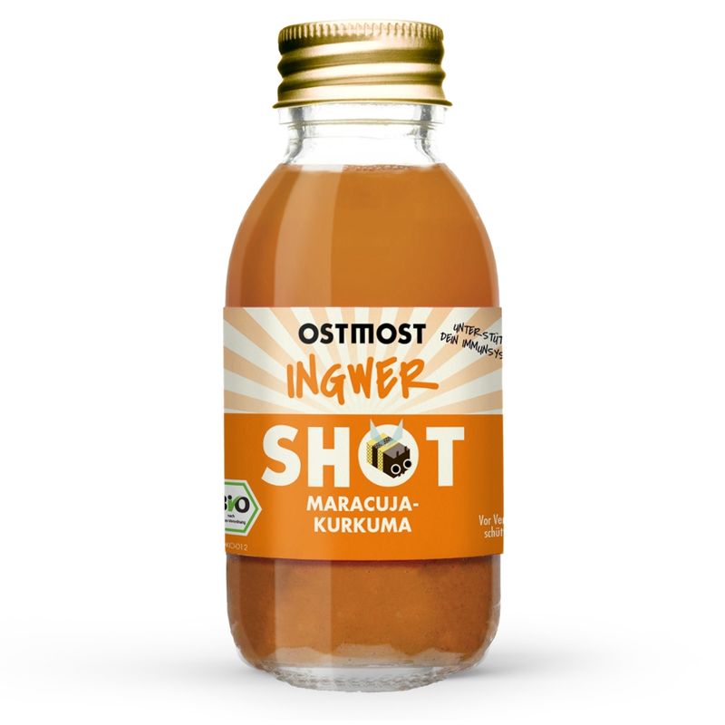 OSTMOST OSTMOST Bio Ingwer Shot Maracuja Kurkuma 100ml - Produktbild