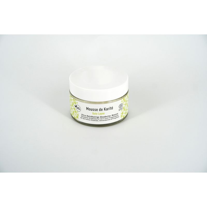 Rosenrot Naturkosmetik Mousse de Karité Lebensbaum - 100ml - Diese wunderbar geschmeidige und leicht feste Mousse pflegt die Haut glatt, seidig weich und wirkt regenerierend und feuchtigkeitsspendend. - Produktbild