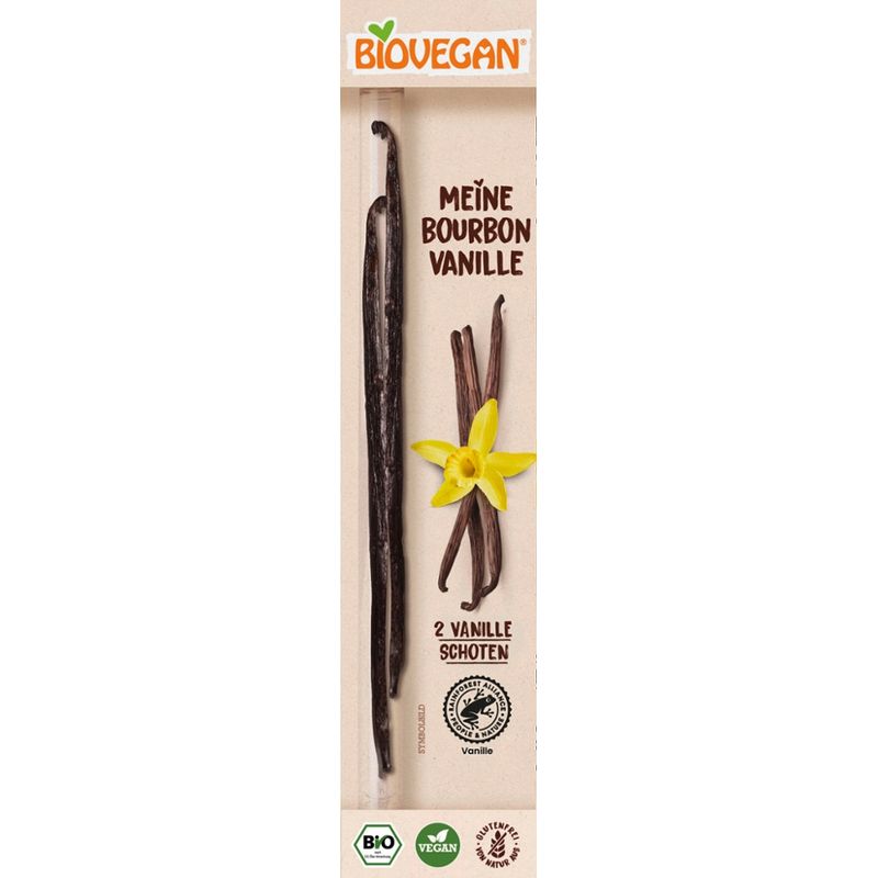 Biovegan Bourbon Vanille-Schoten, 2 Stück BIO - Produktbild
