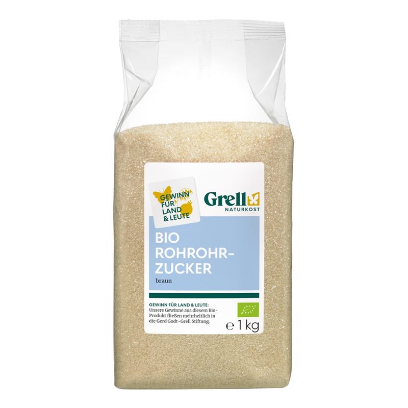 Grell Naturkost Rohrohrzucker braun - Produktbild