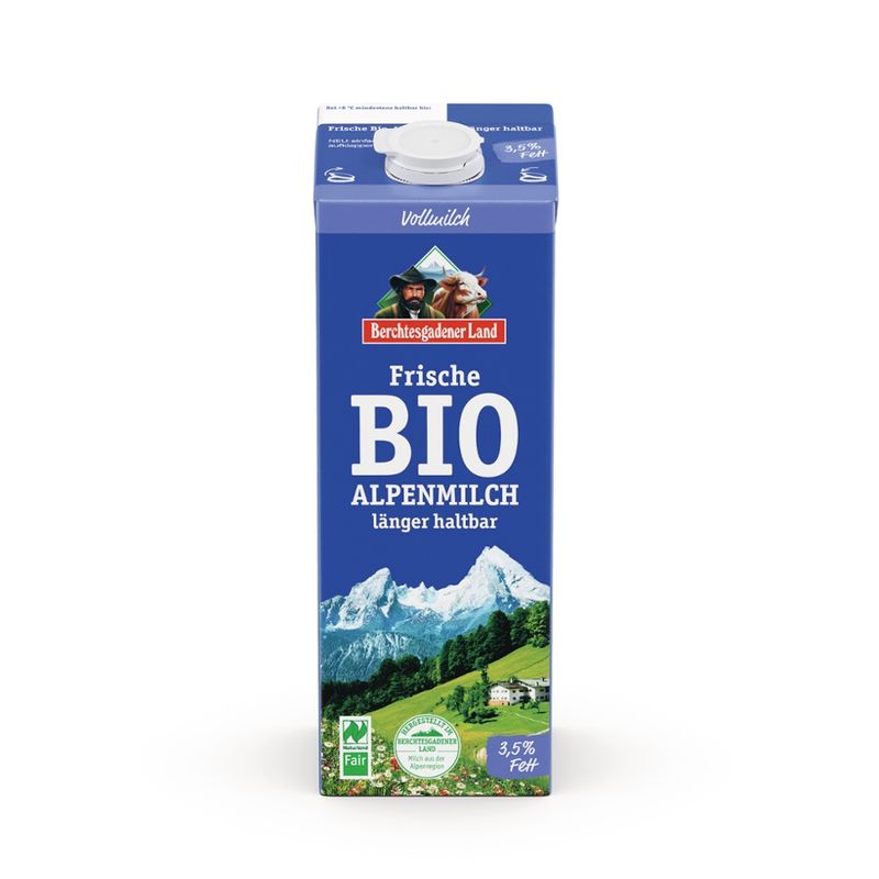 Berchtesgadener Land Bio Frische Bio-Alpenmilch ESL 3,5% Fett NL-Fair - Produktbild