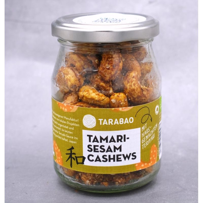 TARABAO Tamari-Sesam-Cashews im Pfandglas - Produktbild