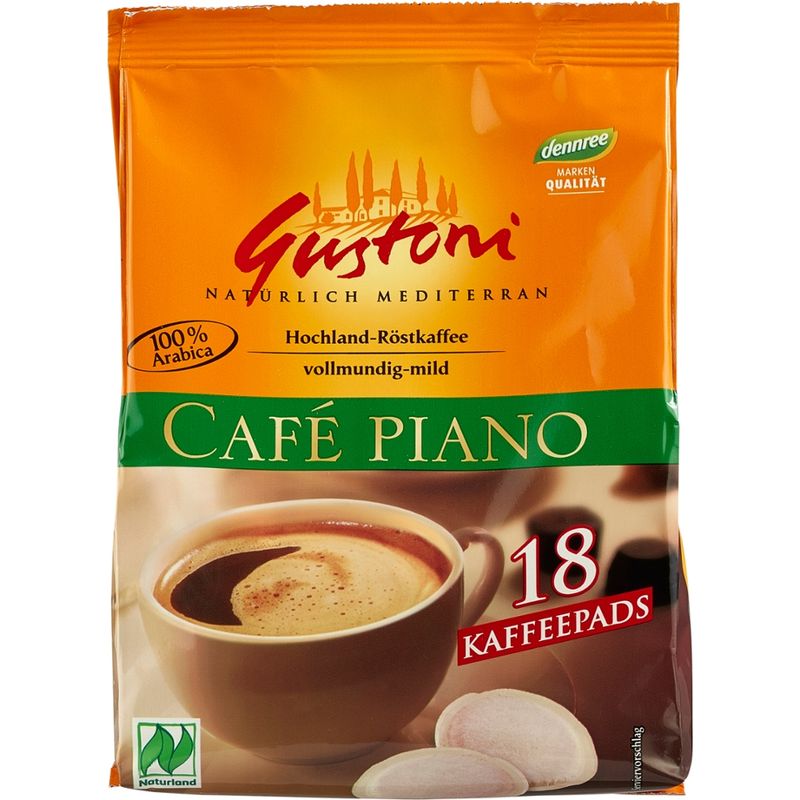 Gustoni Café piano Kaffee-Pads, vollmundig-mild - Produktbild
