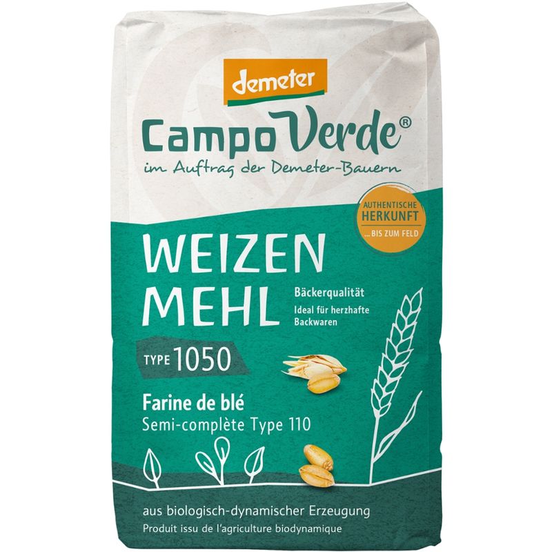 Campo Verde CV demeter Weizenmehl Type 1050 1000g - Produktbild
