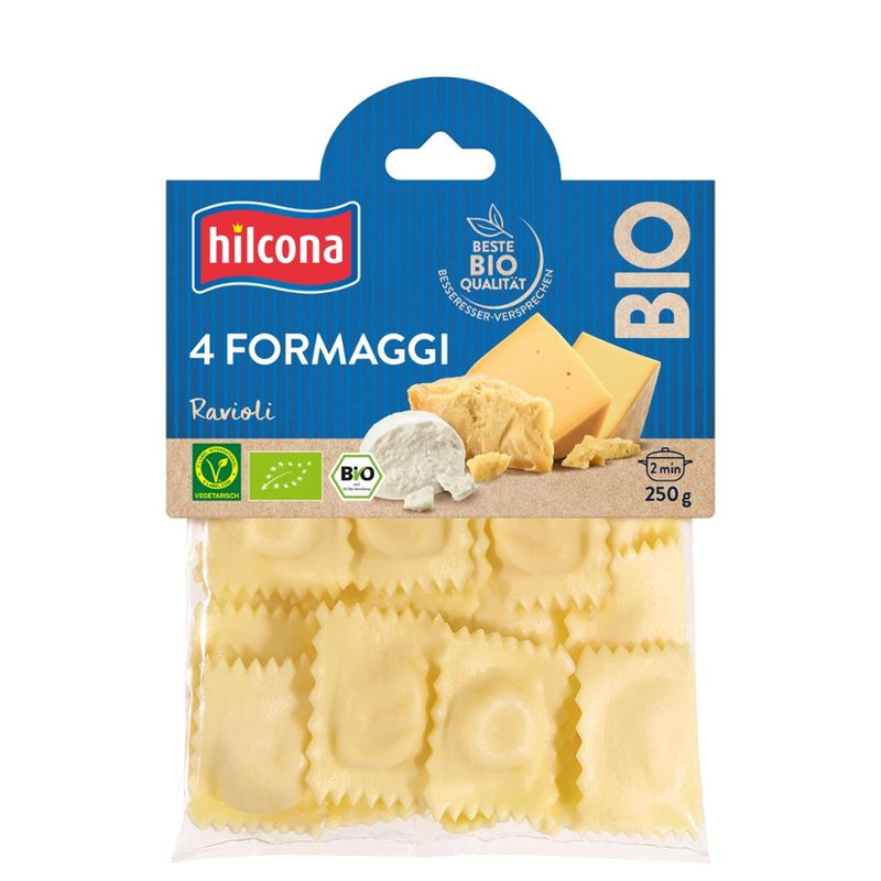 Hilcona Ravioli 4 Formaggi BIO EU - Produktbild
