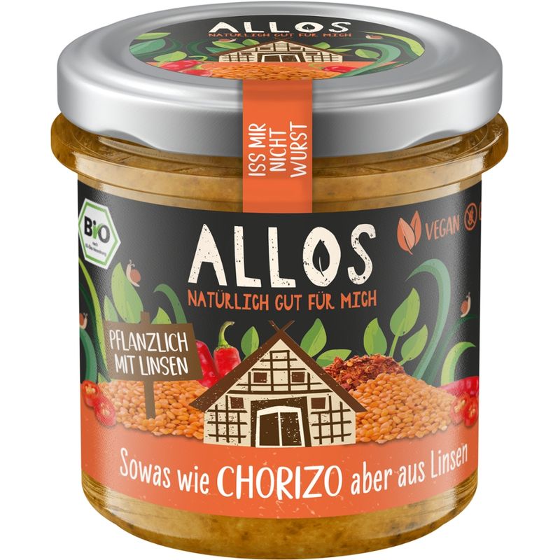 Allos Iss mir nicht Wurst - Sowas wie CHORIZO aber aus Linsen - Produktbild