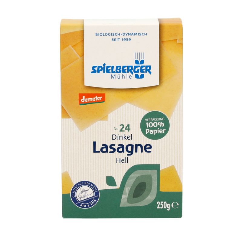 Spielberger Mühle Dinkel Lasagne, hell, demeter - Produktbild