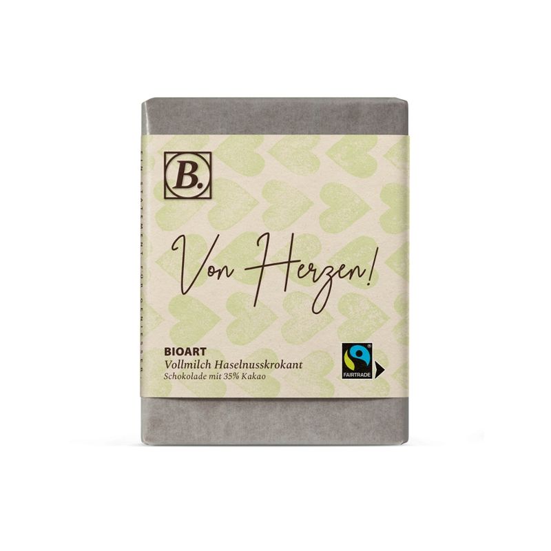 BioArt AG B. Schokolade Von Herzen 70g bio, FT-Cert. - Produktbild