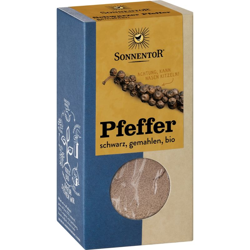 Sonnentor Pfeffer schwarz gemahlen, Packung - Produktbild