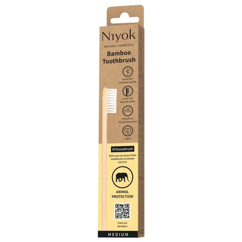 Niyok Choosebrush - Brosse à dents en bambou avec don : Protection des animaux - Produktbild