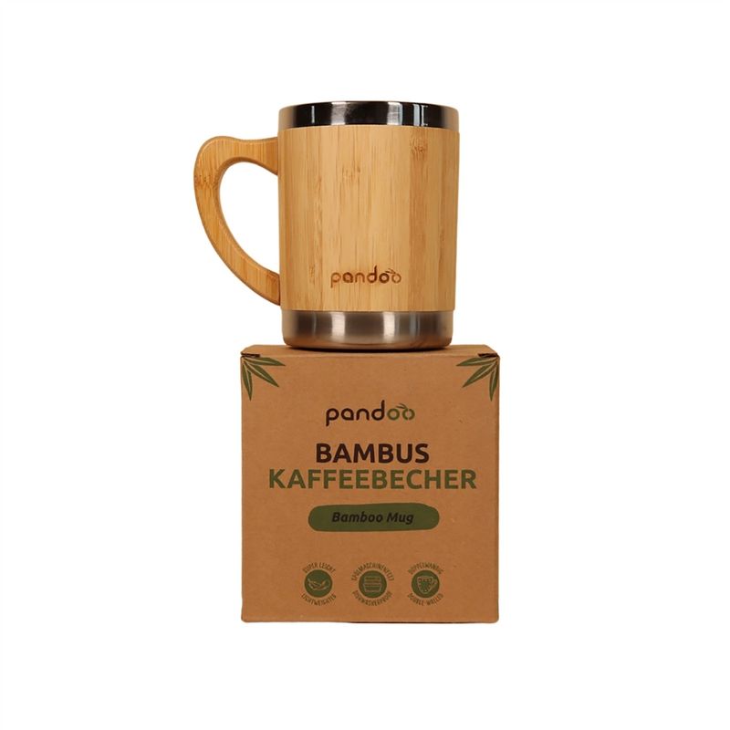 pandoo pandoo Kaffeebecher aus Bambus und Edelstahl - Produktbild