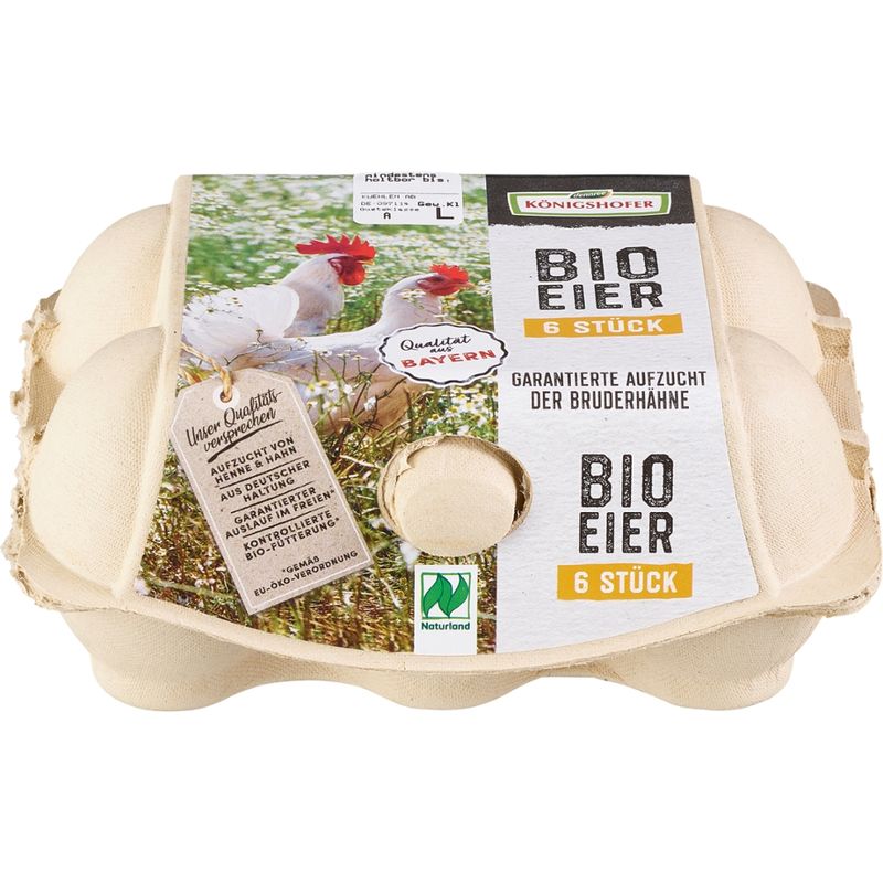 Königshofer Regional Bayern Bruderhahn-Eier, 6 Stück, aus Bayern - Produktbild