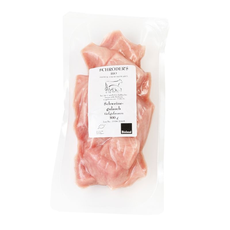 Schröder's Bio Fleisch- und Wurstwaren Schweinegulasch ca. 300 g TK - Produktbild