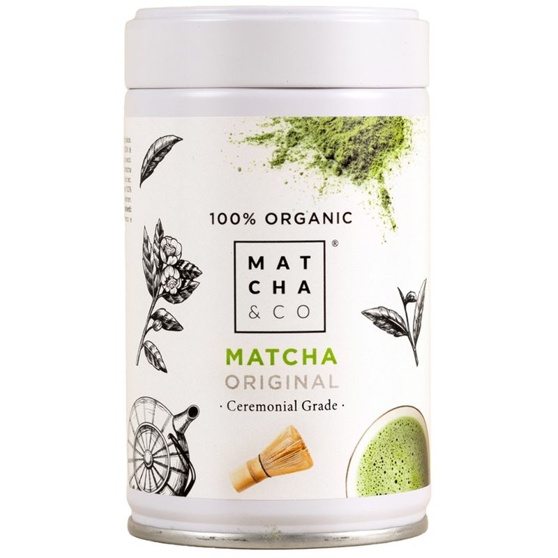 MATCHA & CO Bio Matcha Grüntee Original 80g – Ceremonial Grade Matchapulver aus Japan (Uji, Kioto) - Produktbild