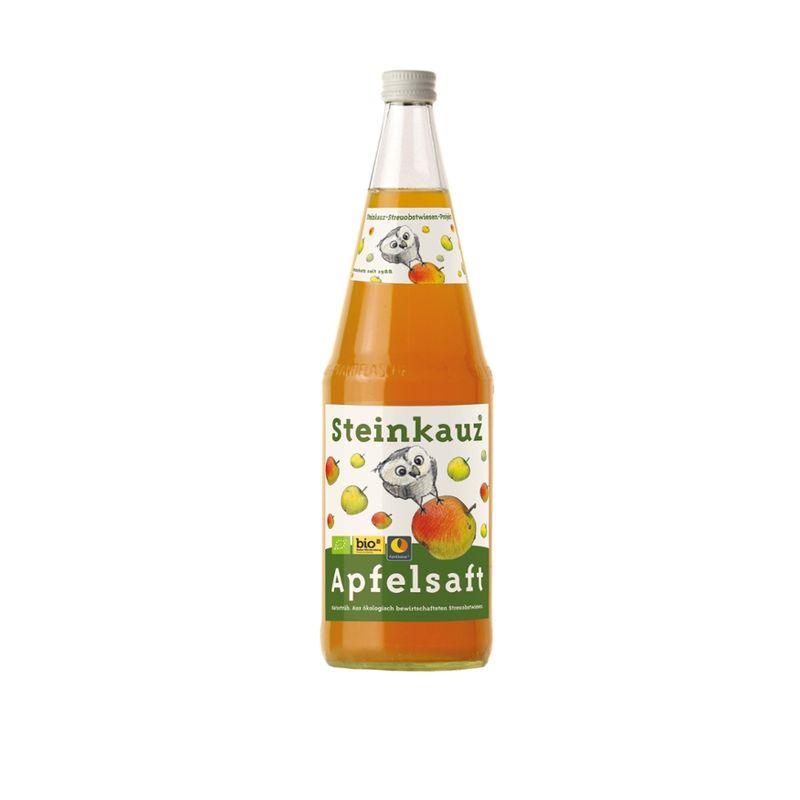 Steinkauz Steinkauz Apfelsaft Naturtrüb. Aus ökologisch bewirtschafteten Streuobstwiesen, 1 Liter - Produktbild