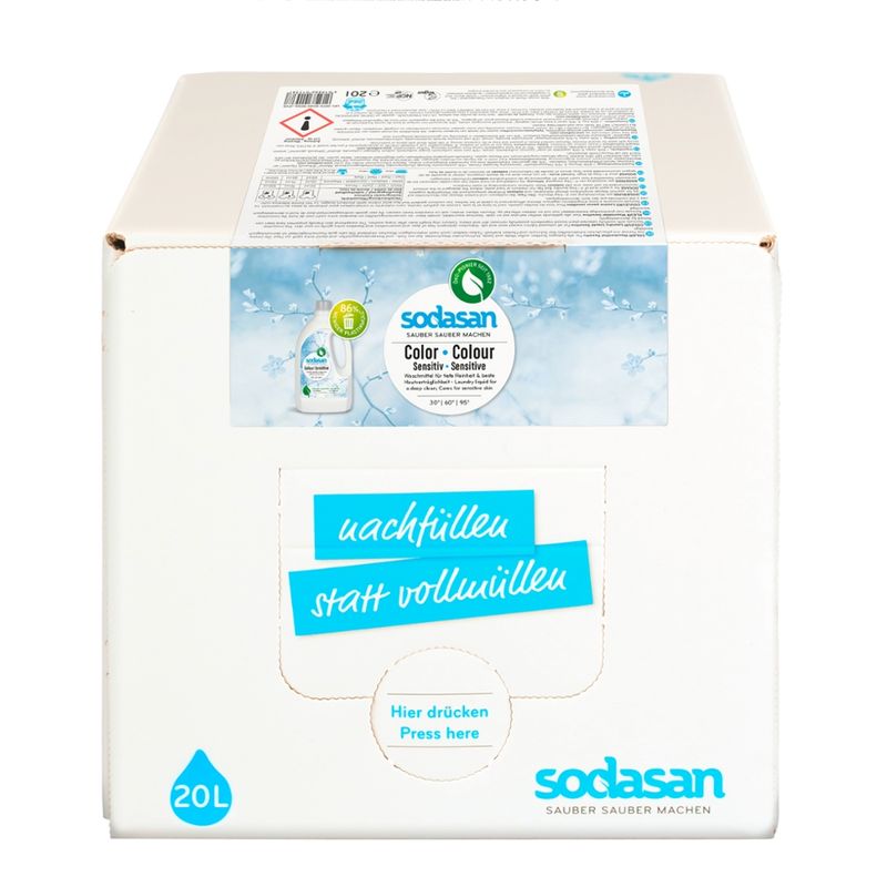 sodasan Color Waschmittel Sensitiv 20l BiB - Produktbild