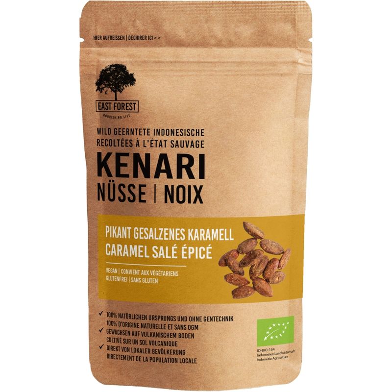 East Forest Kenari  Bio East Forest Kenari Nüsse pikant gesalzenes Karamell, 80g - Produktbild