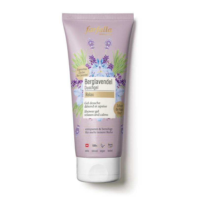 farfalla Berglavendel Relax, Duschgel, 200ml - Produktbild