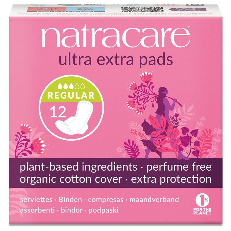 Natracare Binde Ultra Extra Normal mit Flügeln 12 St - Produktbild