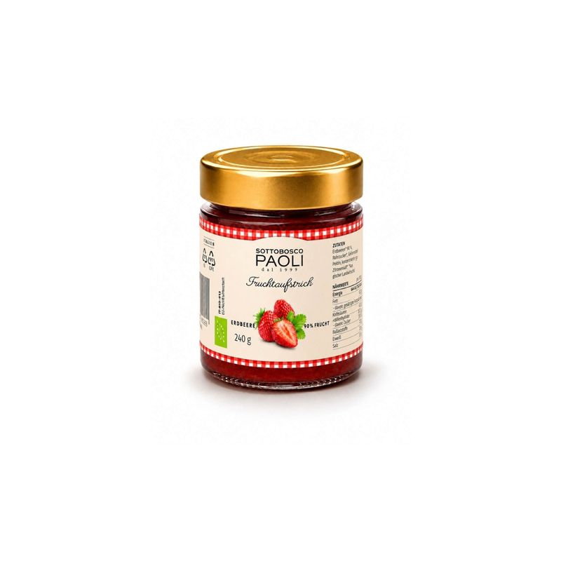 Sottobosco Paoli Fruchtaufstrich Bio Erdbeere - Produktbild