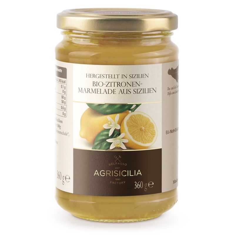 Agrisicilia Biologische sizilianische Zitronenmarmelade - Produktbild