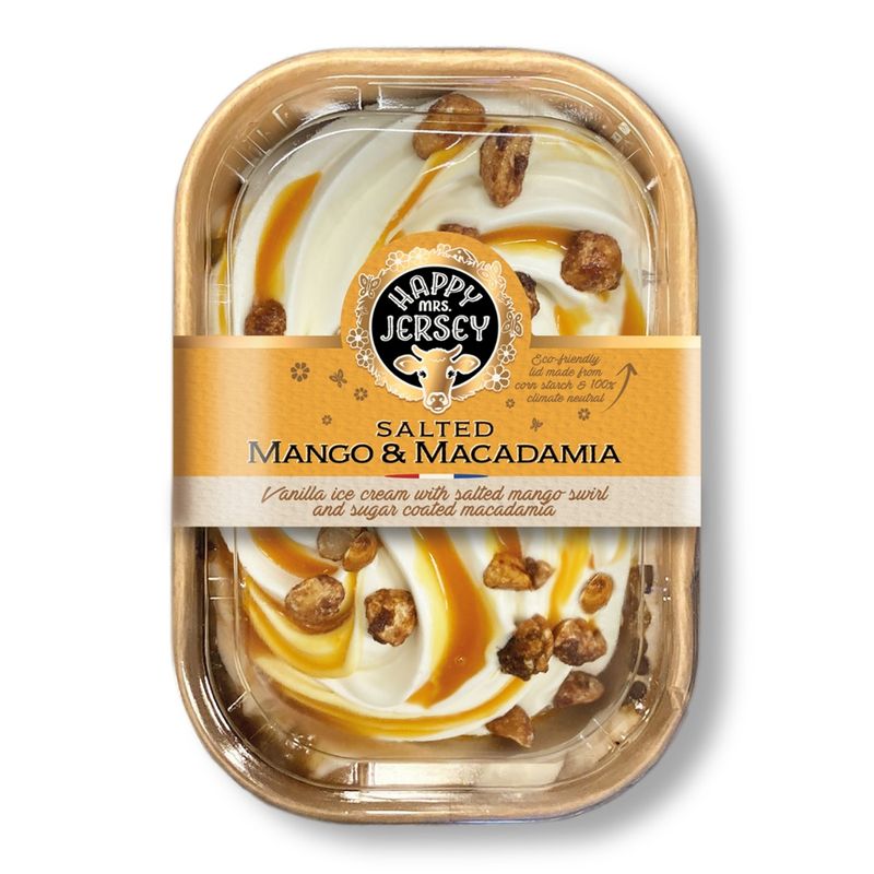 Happy Mrs Jersey Happy Mrs Jersey - BIO/Organic Ice Cream: Salted Mango & Macadamia 900ml - Produktbild