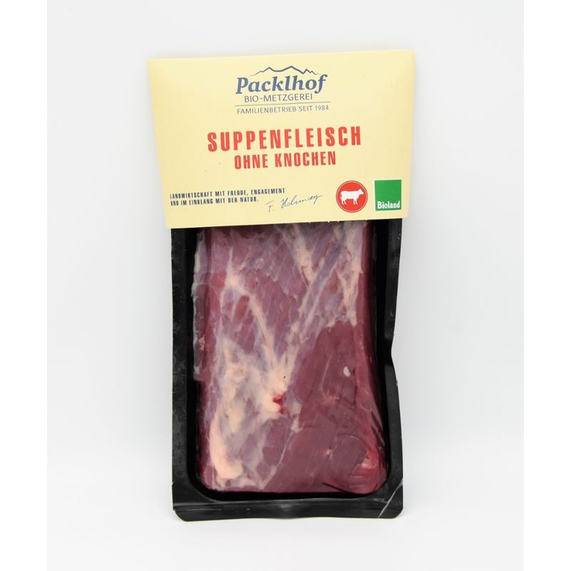 Packlhof Rinder-Suppenfleisch ohne Knochen ca. Gewicht SKIN/SB - Produktbild