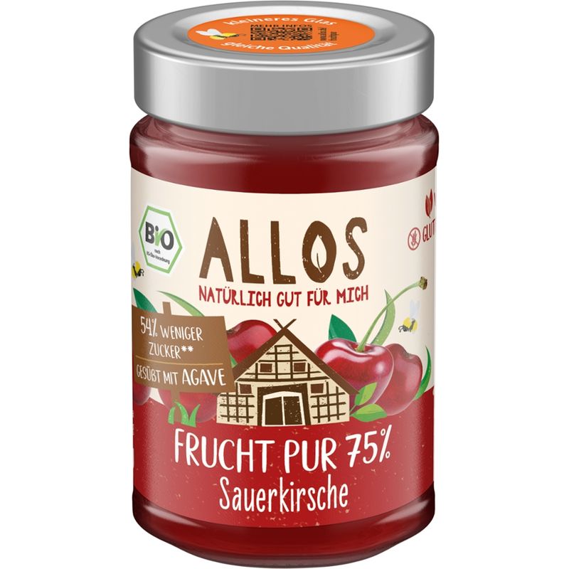 Allos Frucht Pur 75% Sauerkirsche - Produktbild