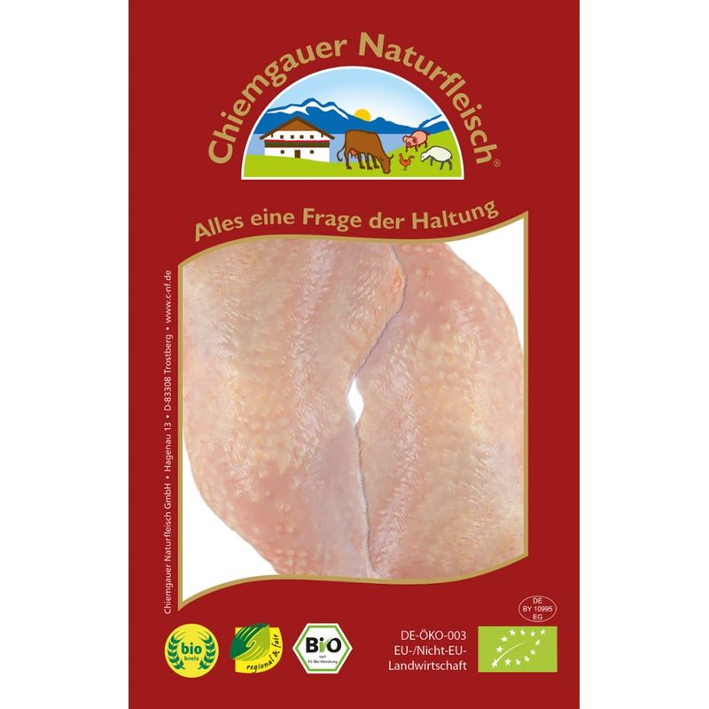 Chiemgauer Naturfleisch Hähnchen-Keulen, 2 St. ca. 550 g, SB, kbA - Produktbild