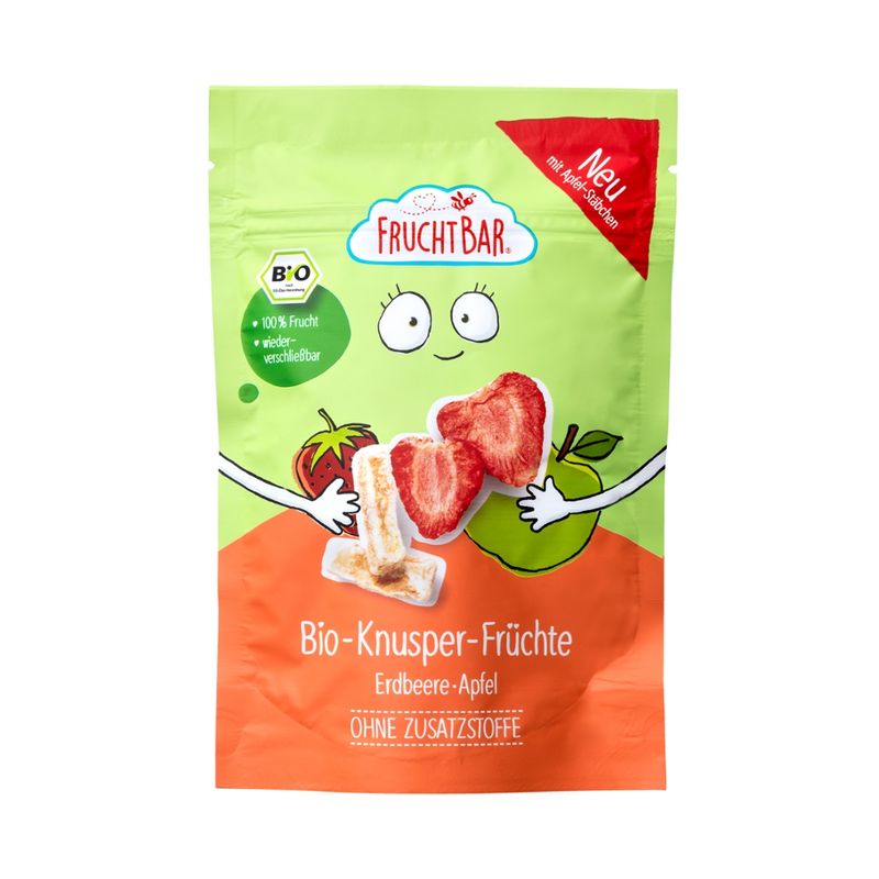 FruchtBar  FruchtBar - Bio-Knusper-Früchte  Erdbeere, Apfel - Produktbild