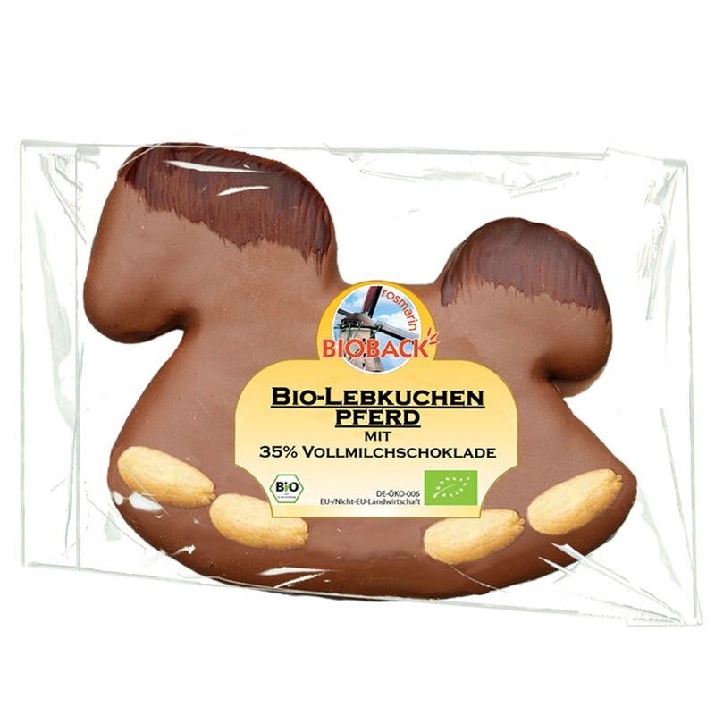 rosmarin BIOBACK Lebkuchen Pferde Vollmilchschokolade SB - Produktbild