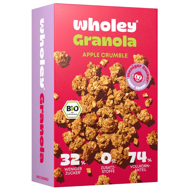Wholey Wholey Apple Crumble Granola GM - Produktbild