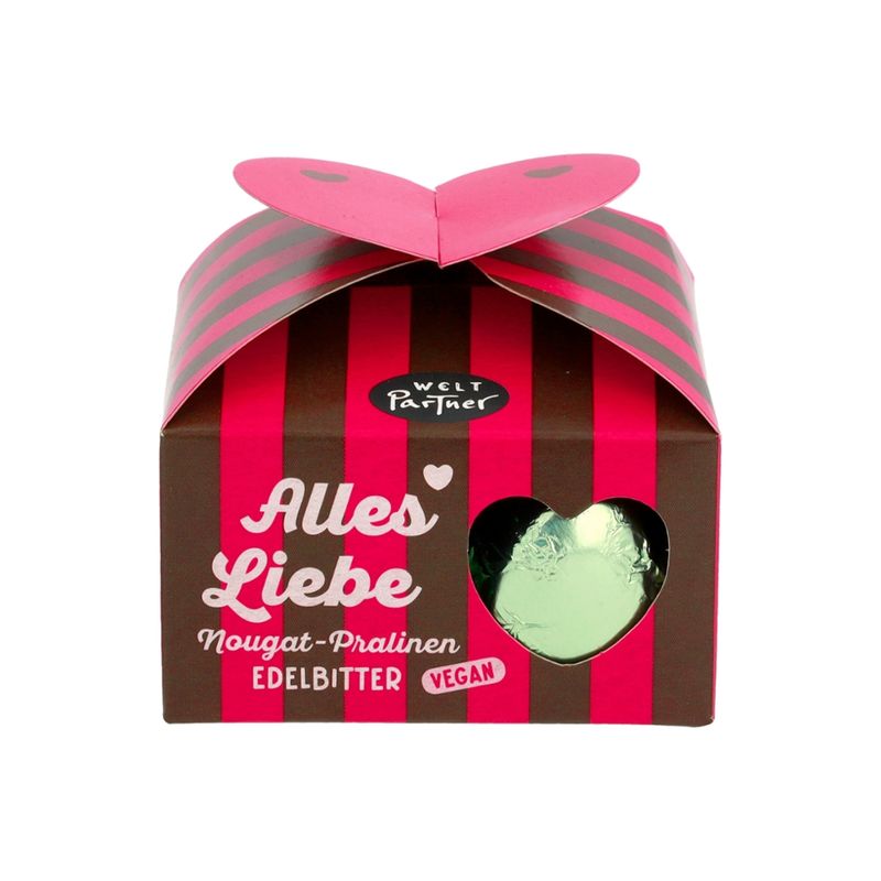WeltPartner Schoko-Nuss Pralinen "Alles Liebe", bio, Edelbitter - Produktbild