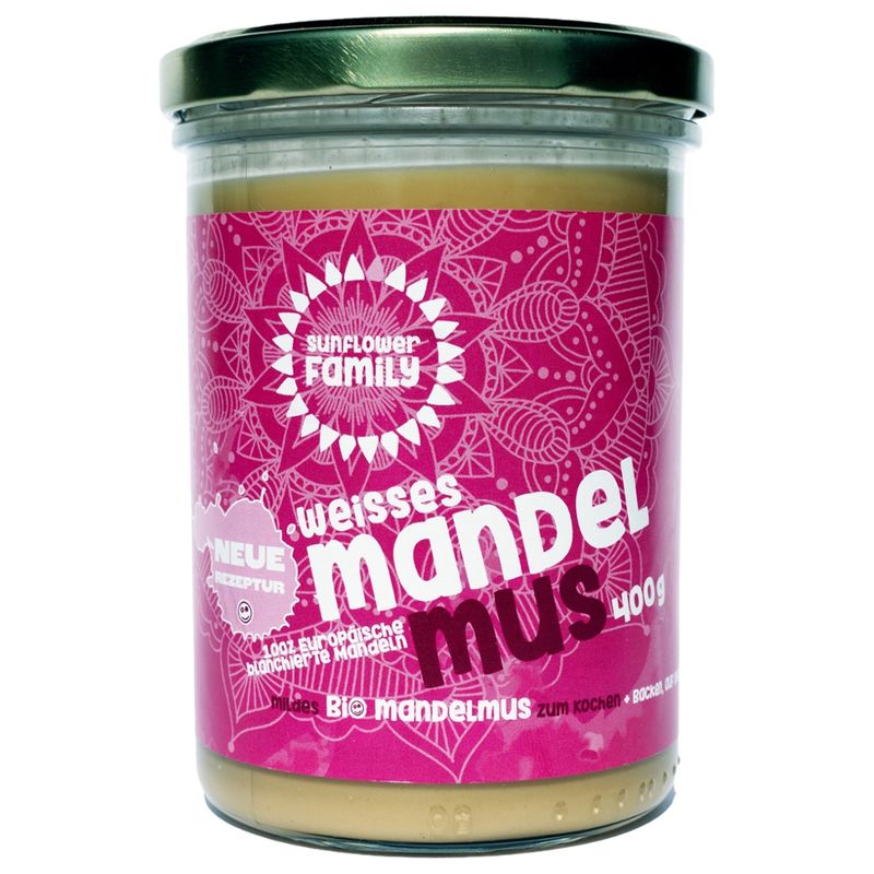 SunflowerFamily SunflowerFamily Bio-Mandelmus weiß aus blanchierten und ungerösteten Mandeln - Produktbild