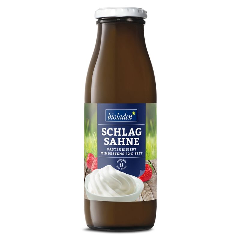 bioladen Schlagsahne in der Flasche, mindestens 32 % Fett, pasteurisiert - Produktbild