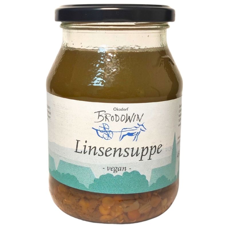 Ökodorf Brodowin Brodowiner Linsensuppe vegan im Pfandglas - Produktbild