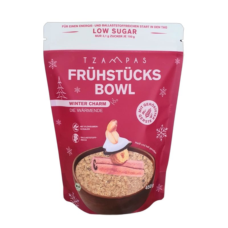 TZAMPAS TZAMPAS Clean Eating Bowl Winter Charm - Die Wärmende, 450g - Mit gerösteter Gerste, Flohsamenschalen und Erdmandel - Produktbild