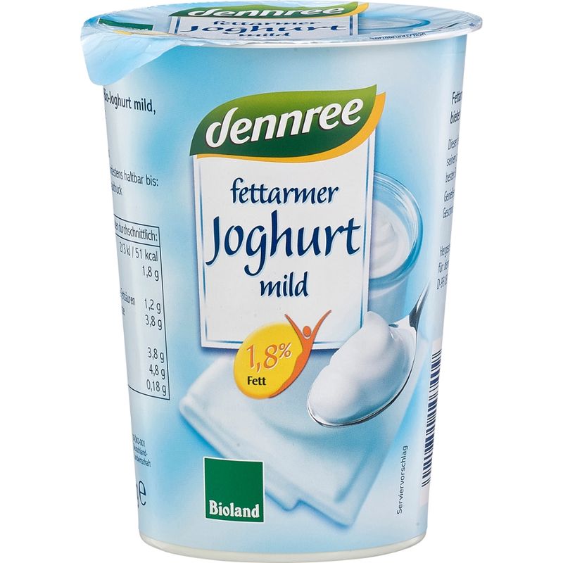 dennree Fettarmer Joghurt mild, 1,8% Fett - Produktbild