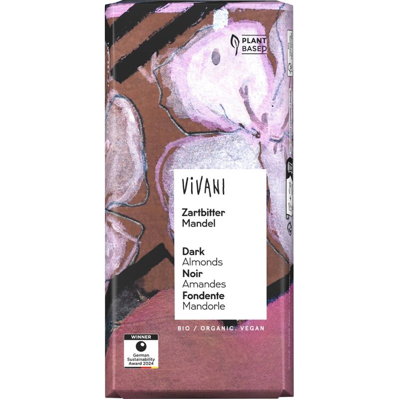 Vivani Zartbitter Mandel Schokolade - Produktbild