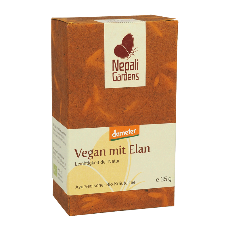 Nepali Gardens Ayurvedischer Demeter Kräutertee "Vegan mit Elan" - Produktbild