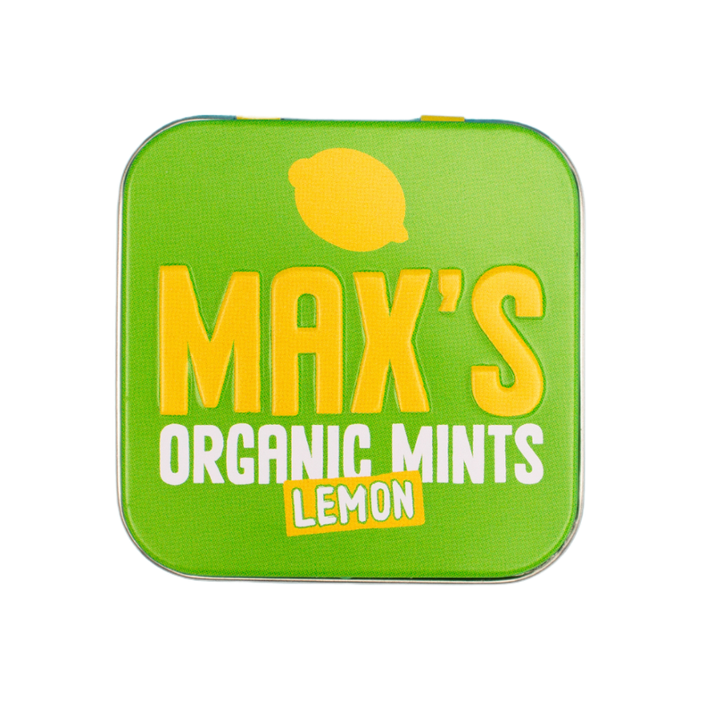 Max's Organic Mints Max's Organic Lemon Mints 35 gram tins - Produktbild