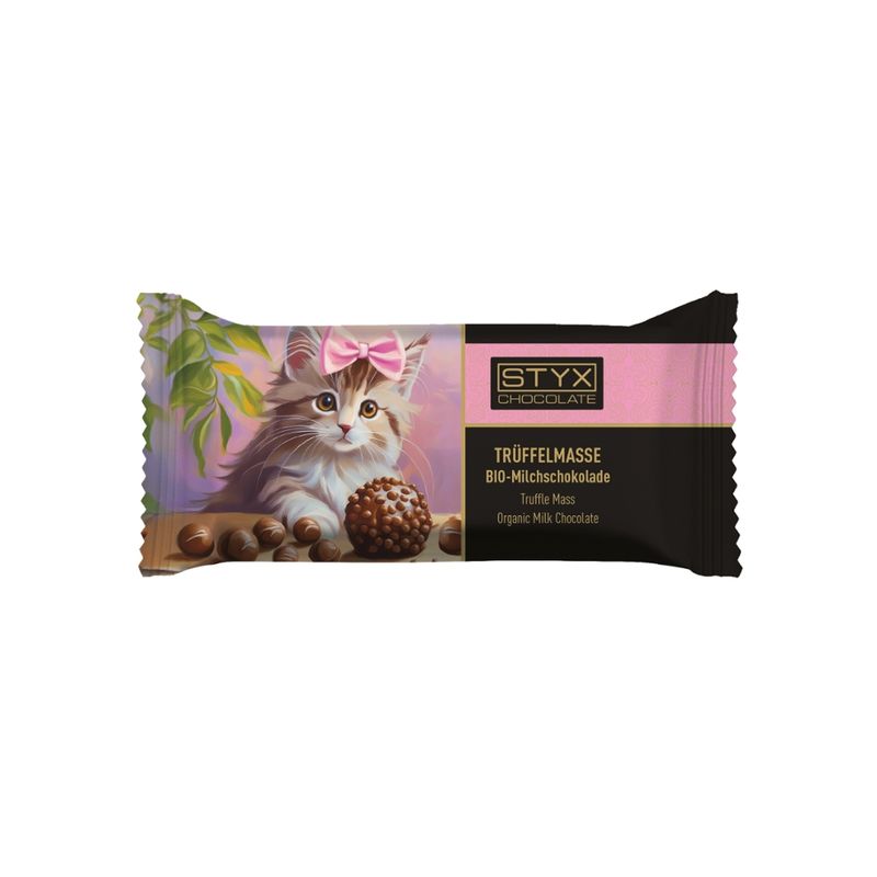 Styx Naturcosmetic BIO-Milchschokolade gefüllt mit 70% Trüffelmasse-Ganache, alkoholhältig 70g - Produktbild