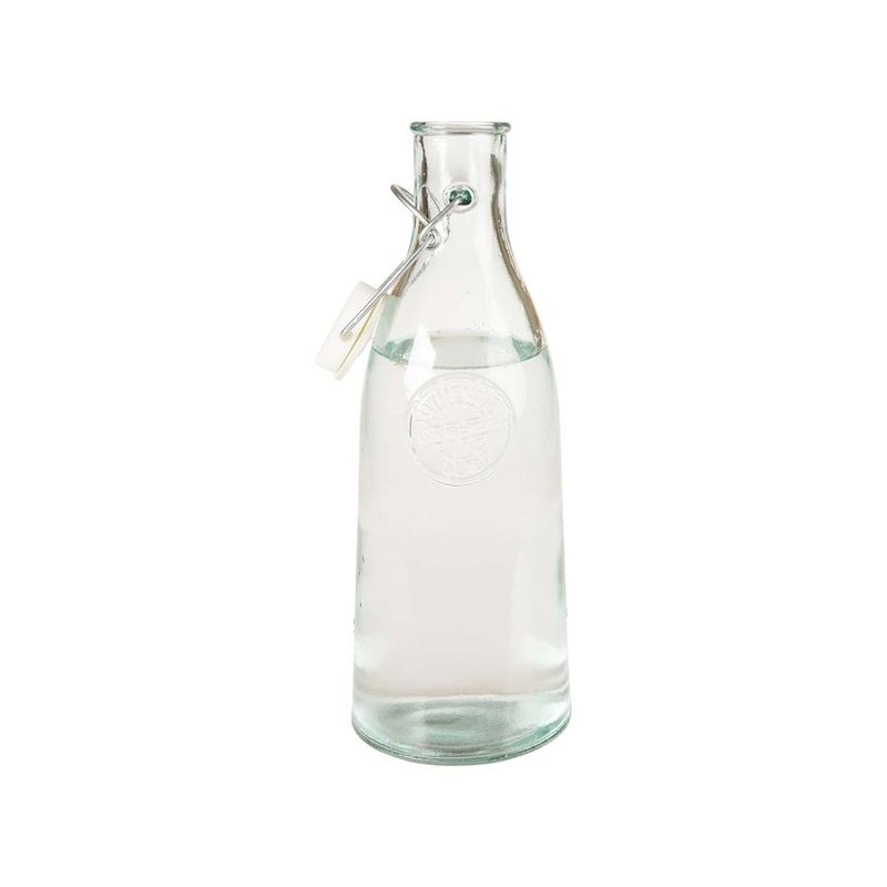 memo Handelsware Bügelverschlussflasche "Authentic" aus Recyclingglas 1 l - Produktbild