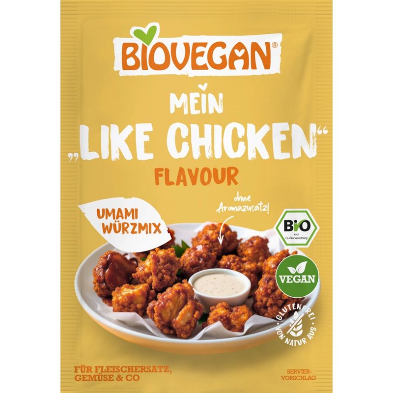 Biovegan Mein "Like Chicken" Flavour, Umami Würzmix, Bio, 13g - Produktbild