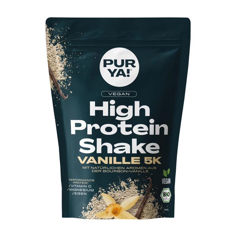 PURYA! High Protein Shake, Vanille 5K, BIO, 300g - Produktbild