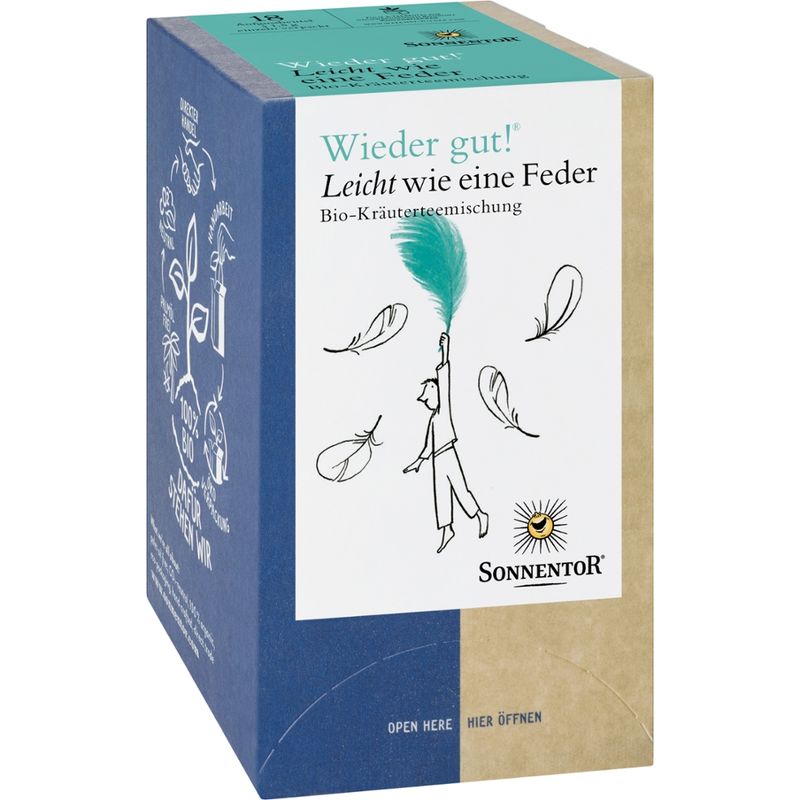 Sonnentor Leicht wie eine Feder® Tee Wieder gut!®, Doppelkammerbeutel - Produktbild